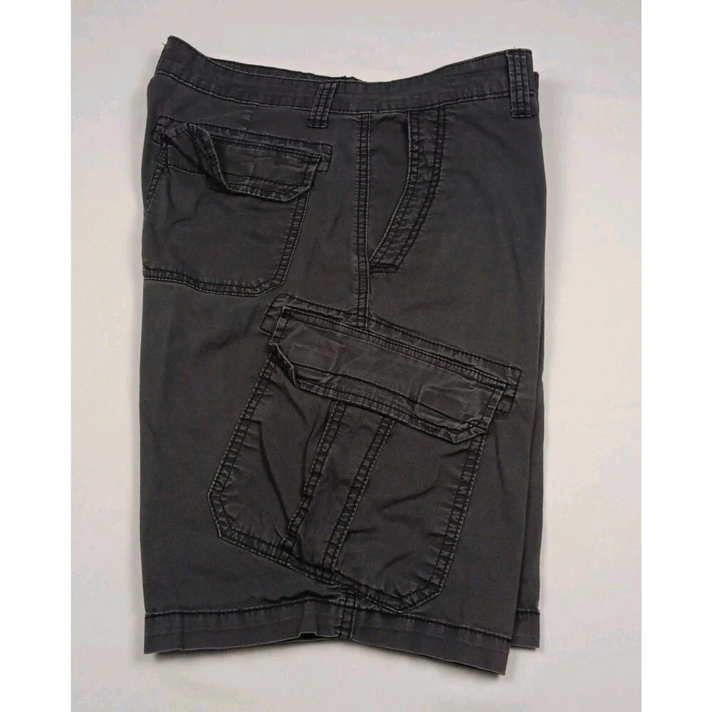 Unionbay Mens Size 32 Charcoal Gray Cargo Shorts Stretch Casual Outdoor